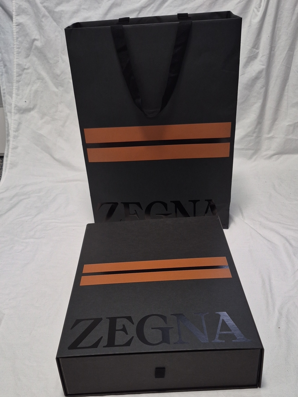 Ermenegildo Zegna Black and Brown Striped Luxury Gift Set